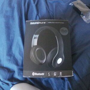 Soundaura Wireless Headphones With Bluetooth Matte Black On-ear Controls